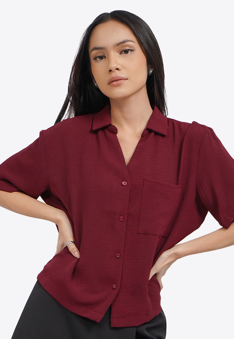 Drop Shoulder Pocket Shirt