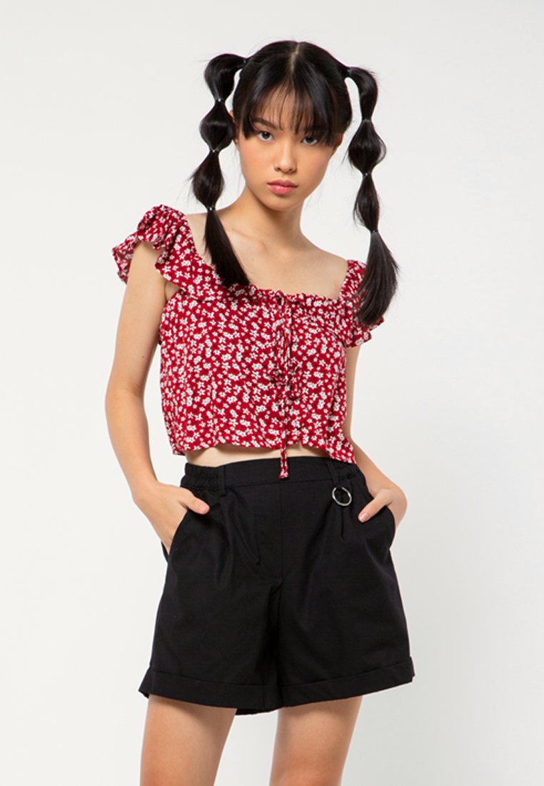 Tanktop Ruffle Shoulder