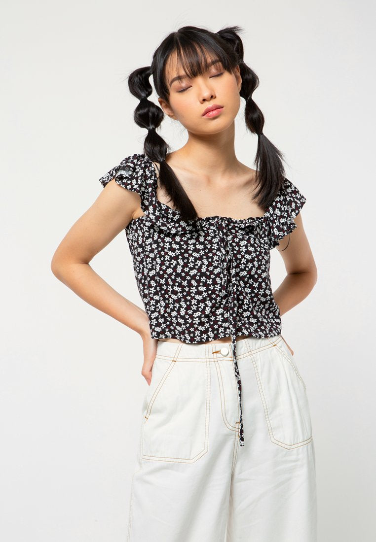 Tanktop Ruffle Shoulder