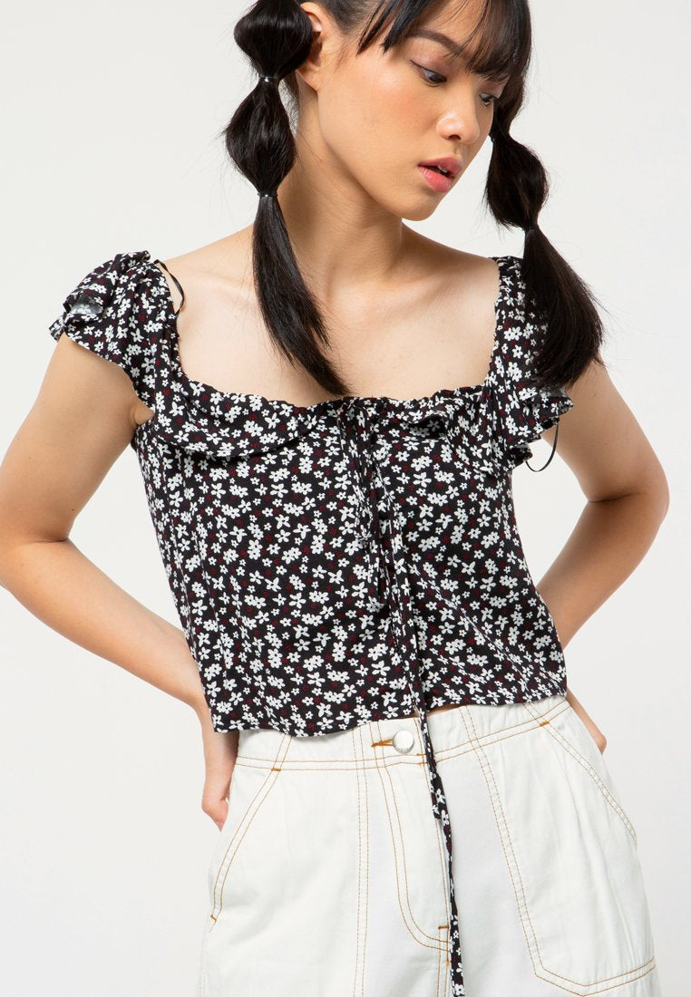 Tanktop Ruffle Shoulder