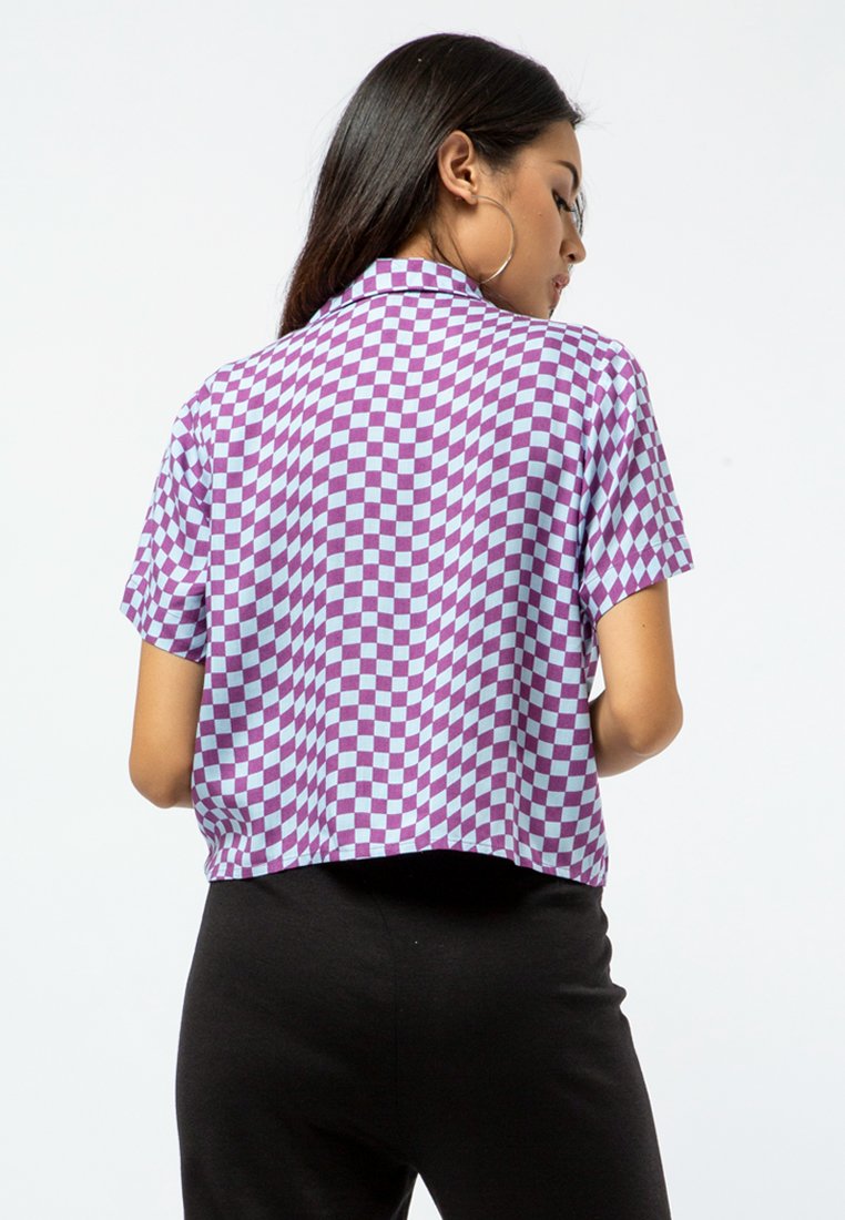 Printed Blouse with Front Tie