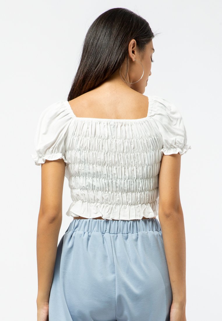 Short Sleeve Smocked Top