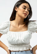 Short Sleeve Smocked Top