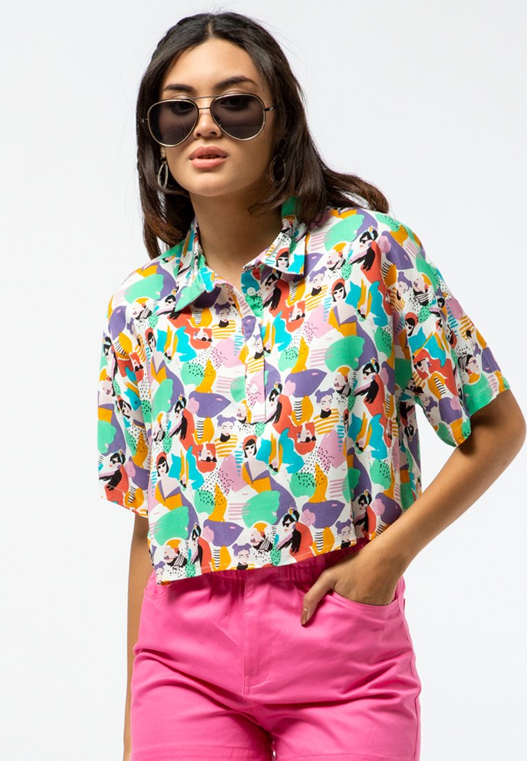 Short Sleeve Shirt with Polo Collar