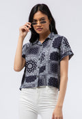 Printed Crop Shirt