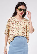 Printed Short Sleeve Blouse