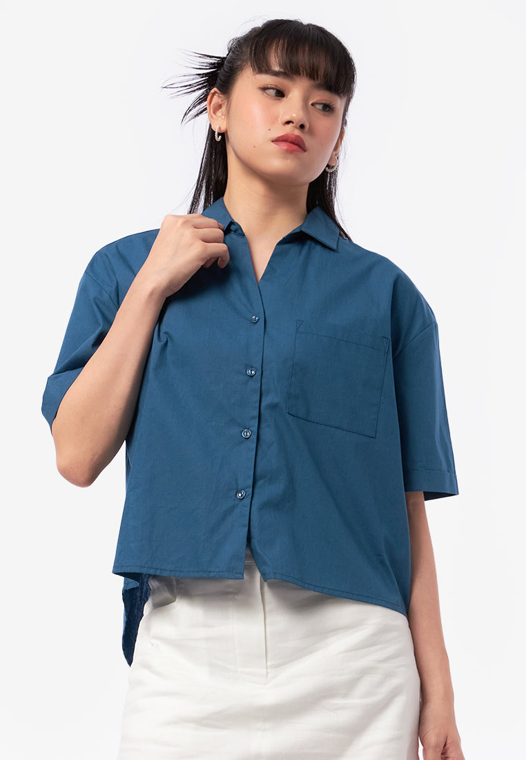 Short Sleeve Drop Shoulder Shirt