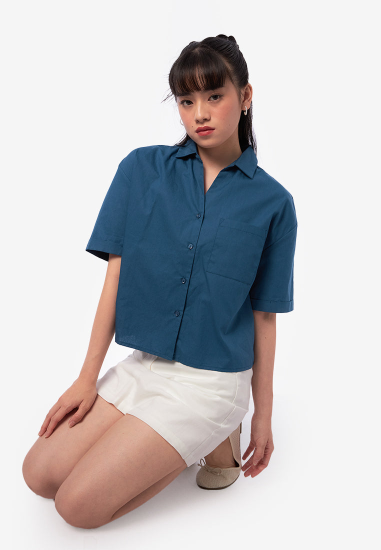 Short Sleeve Drop Shoulder Shirt
