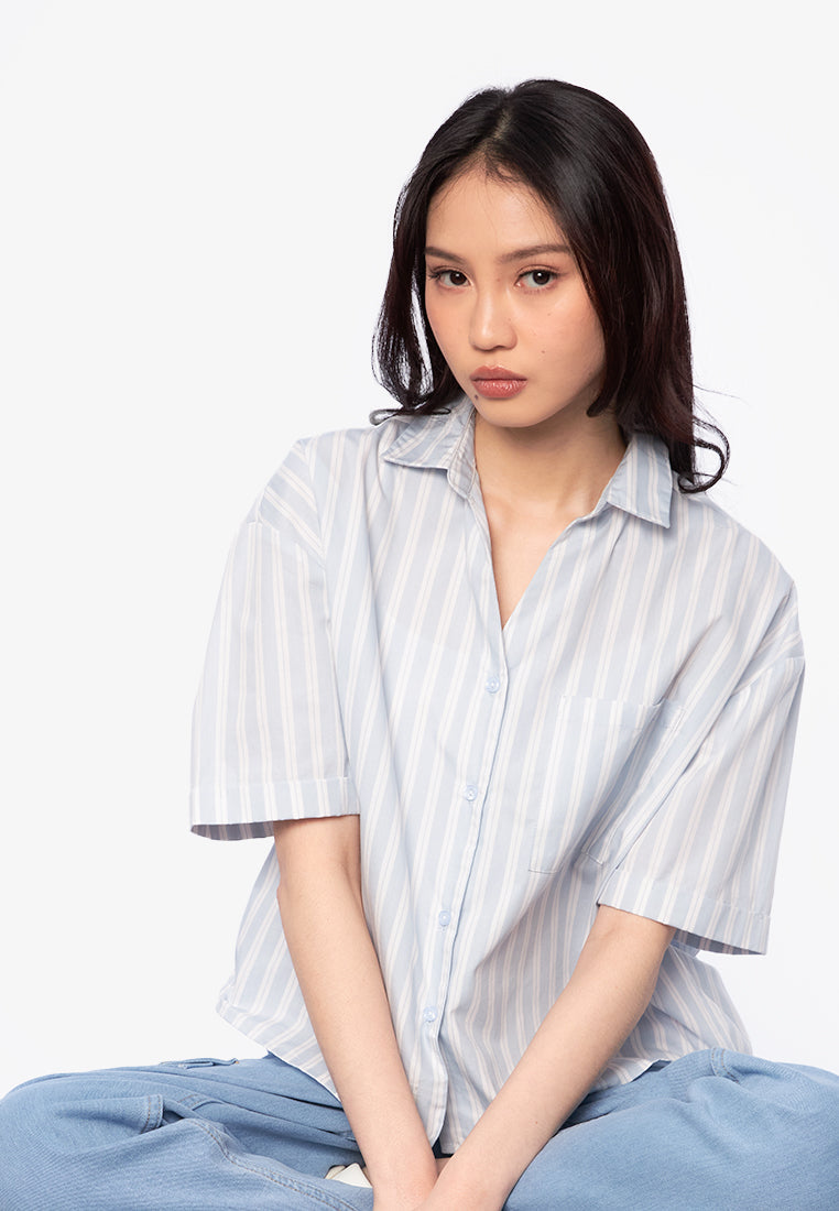 Short Sleeve Drop Shoulder Shirt