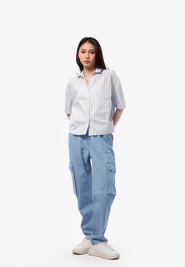 Short Sleeve Drop Shoulder Shirt