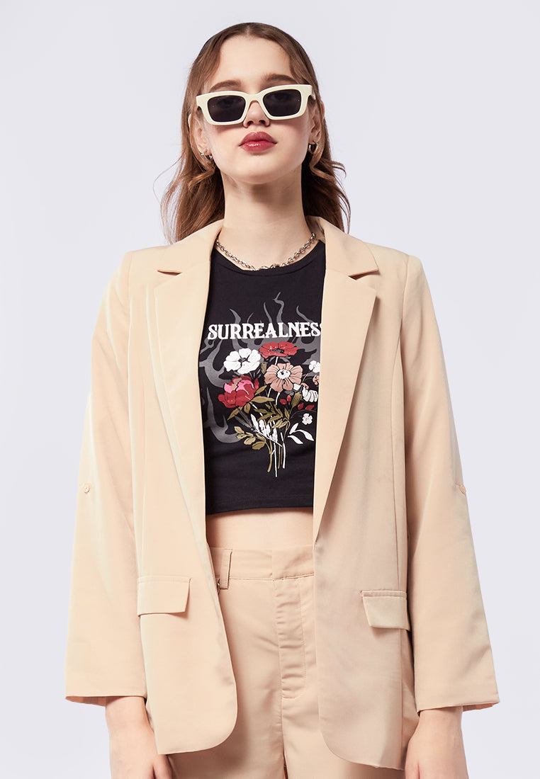 Rolled Up Sleeves Blazer