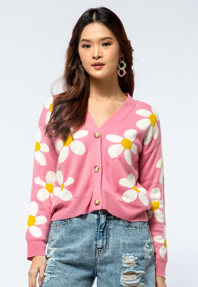 Flower Printed Cardigan