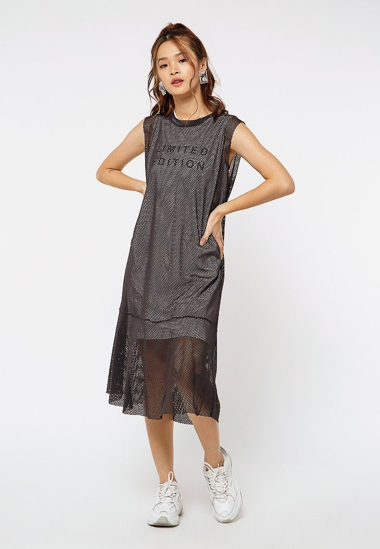 Sleeveless Mesh Dress