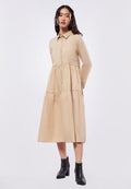 Long Sleeve Tiered Midi Dress