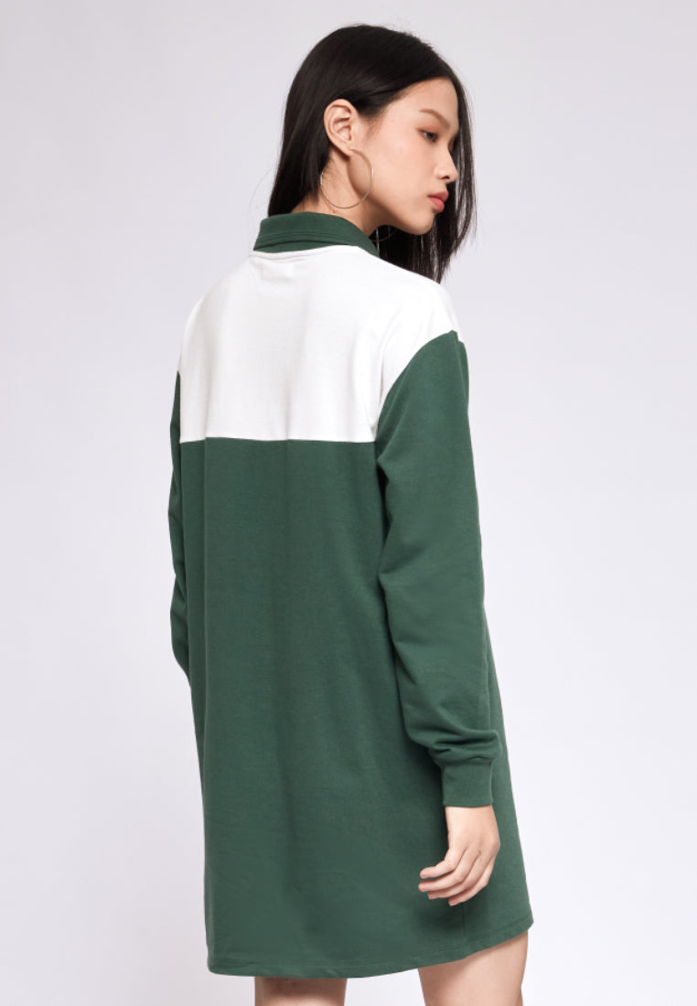 Zip Up Sweatshirt Mini Dress