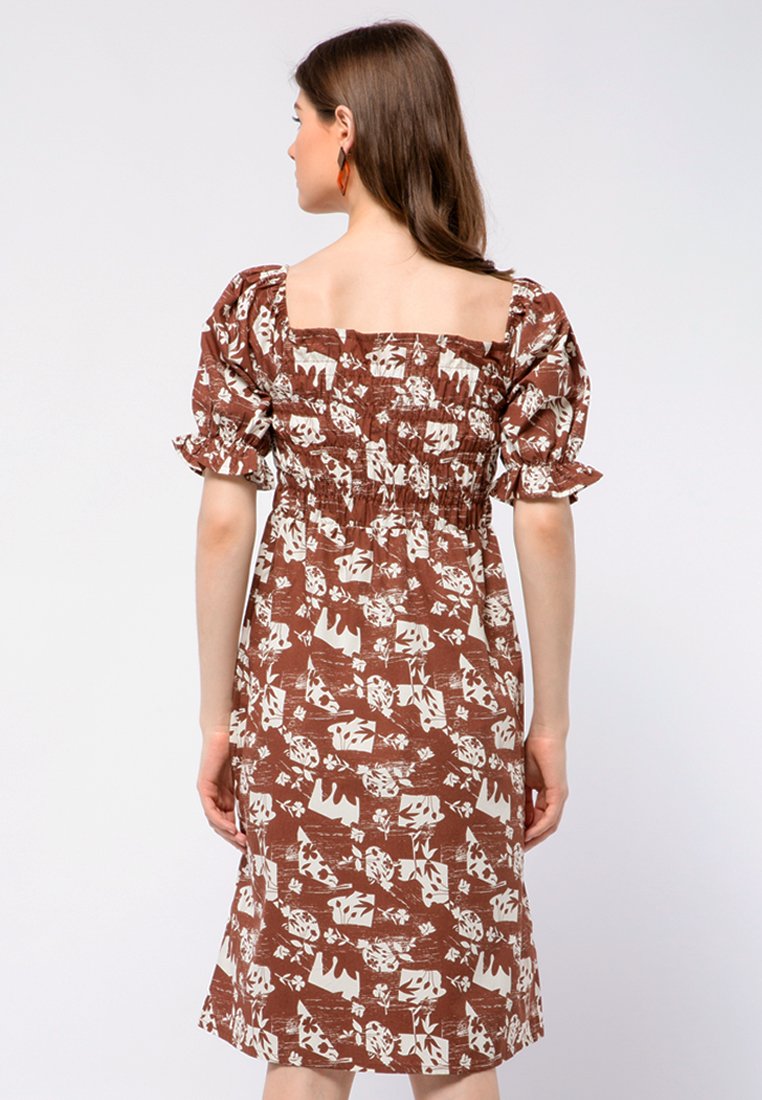 Smocked Dress with Slit