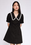 Wide Collar Mini Dress