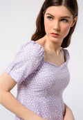 Puff Sleeve Mini Dress