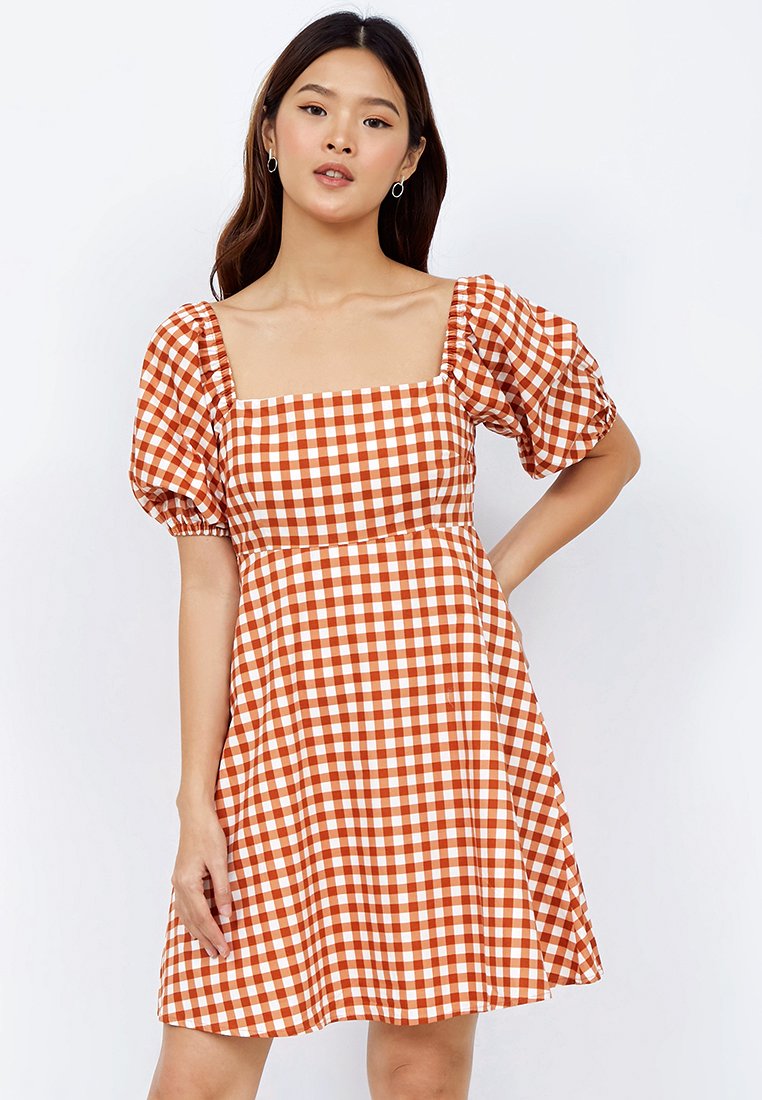 Puff Sleeve Mini Dress