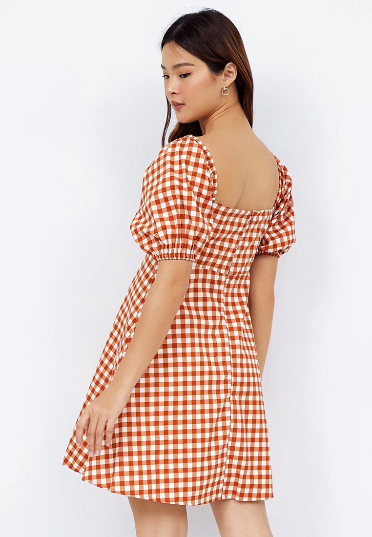 Puff Sleeve Mini Dress