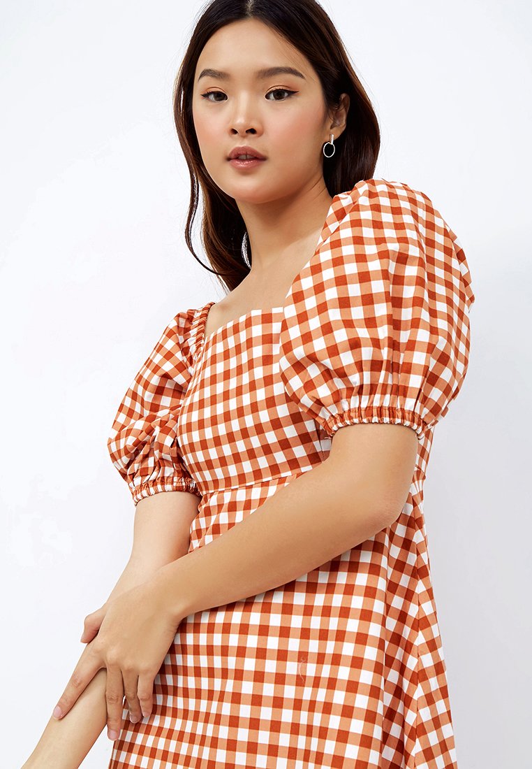 Puff Sleeve Mini Dress