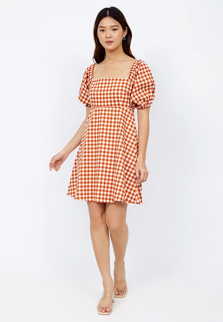 Puff Sleeve Mini Dress