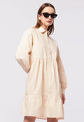 Long Sleeve Tiered Mini Dress
