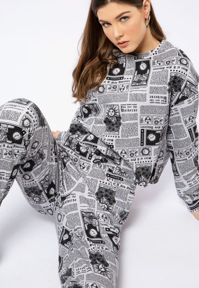 Printed Track Pants
