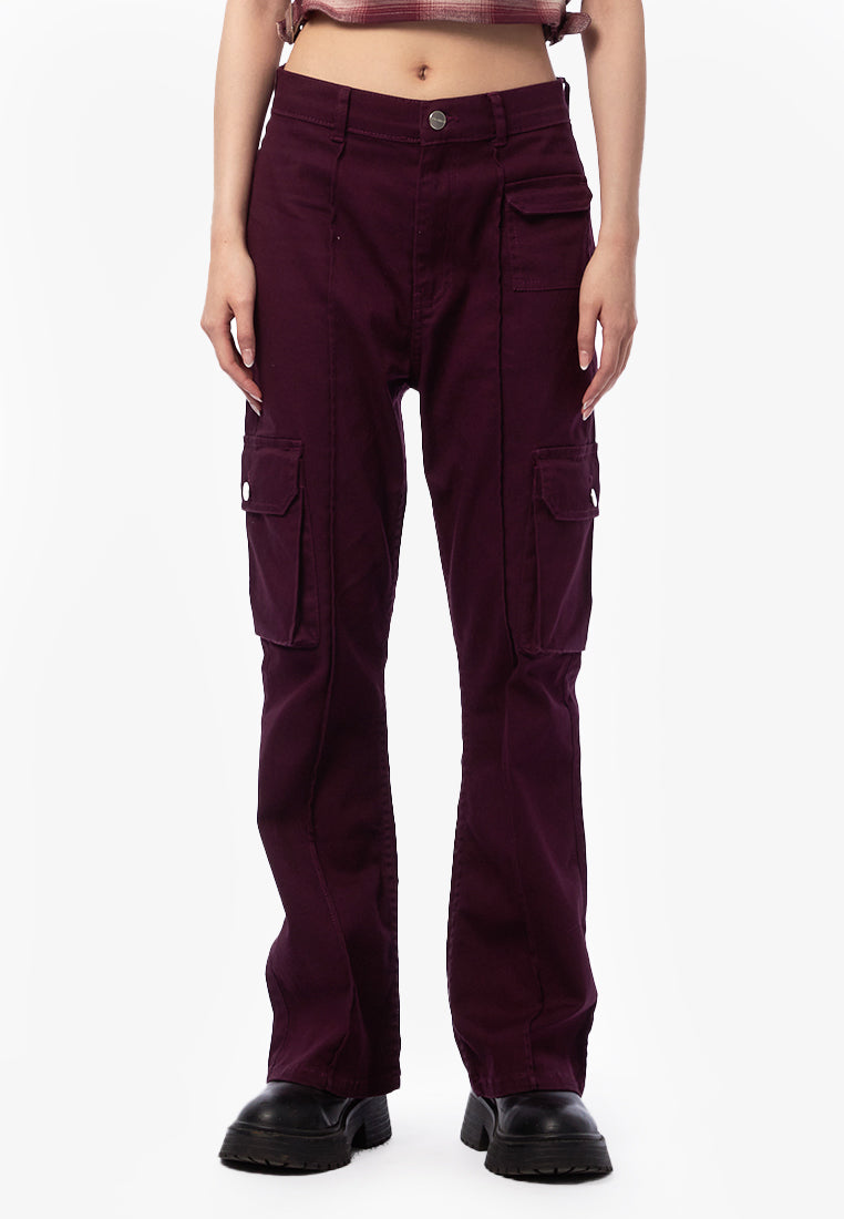 Flared Cargo Trousers