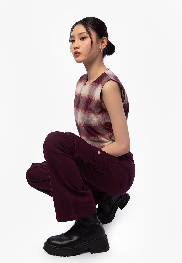 Flared Cargo Trousers