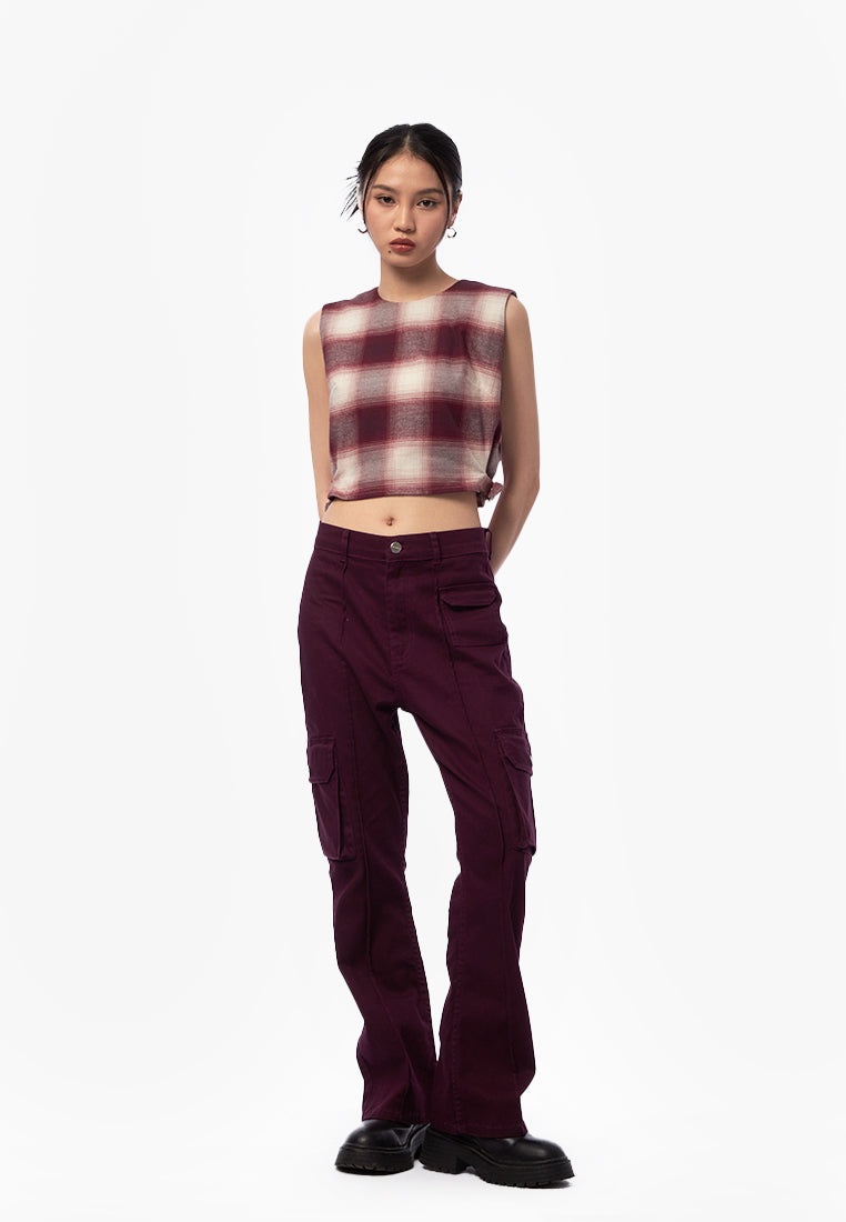 Flared Cargo Trousers
