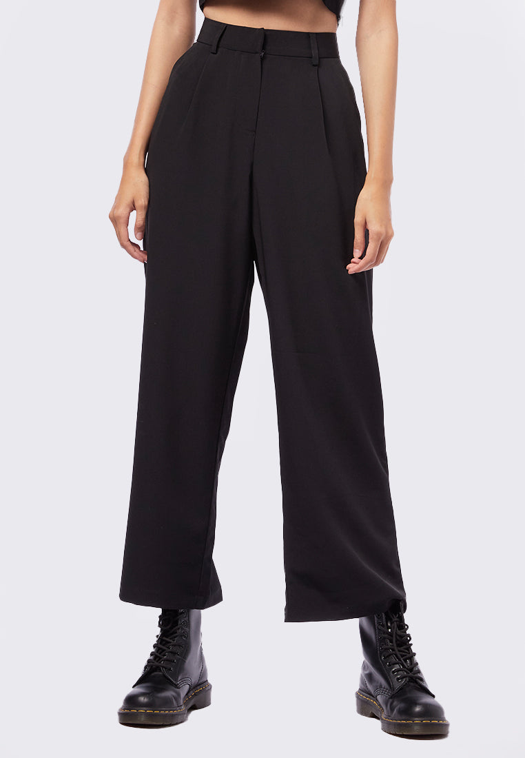 Pleated Woven Long Pants