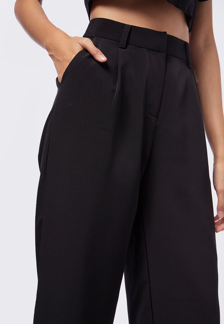 Pleated Woven Long Pants