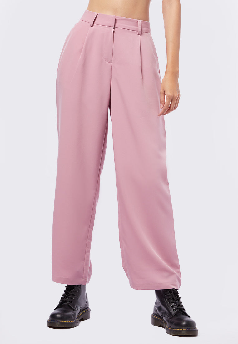 Pleated Woven Long Pants