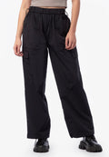 Loose Drawstring Cargo Pants Black