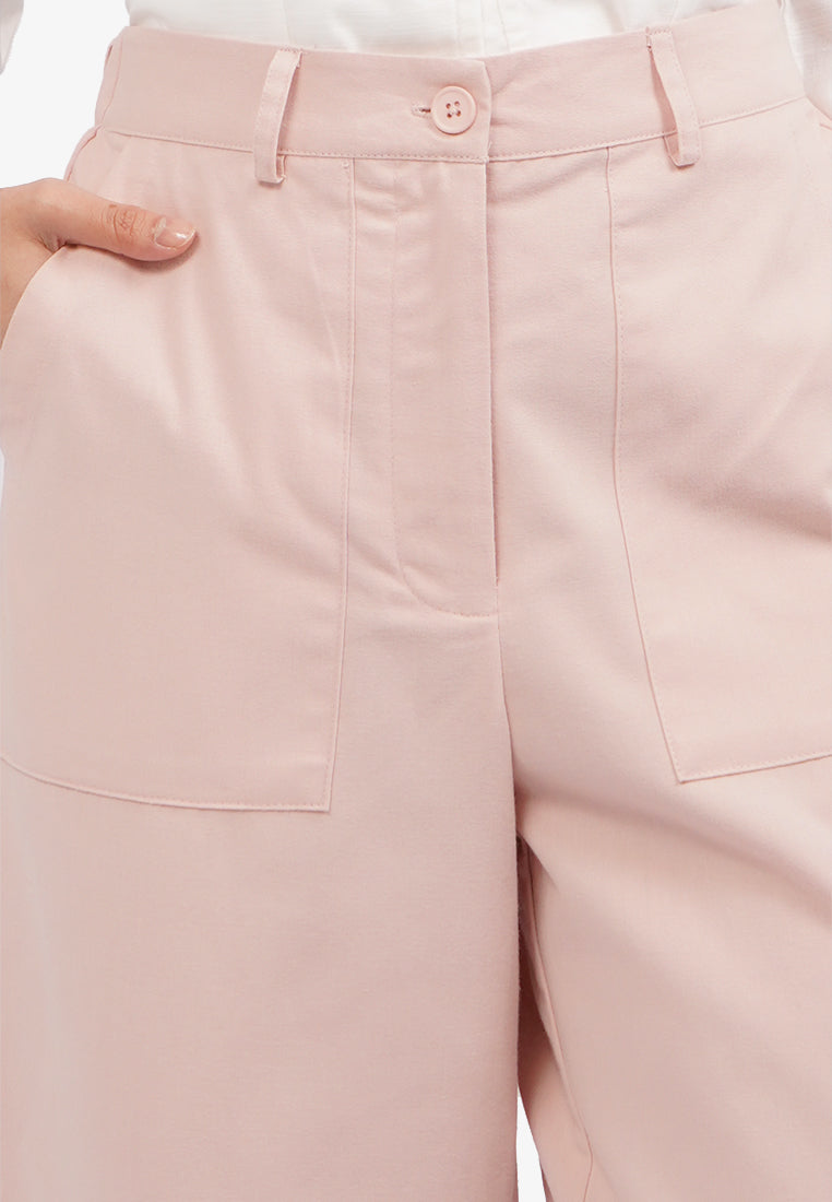 Wide Leg Cargo Pants L.Pink