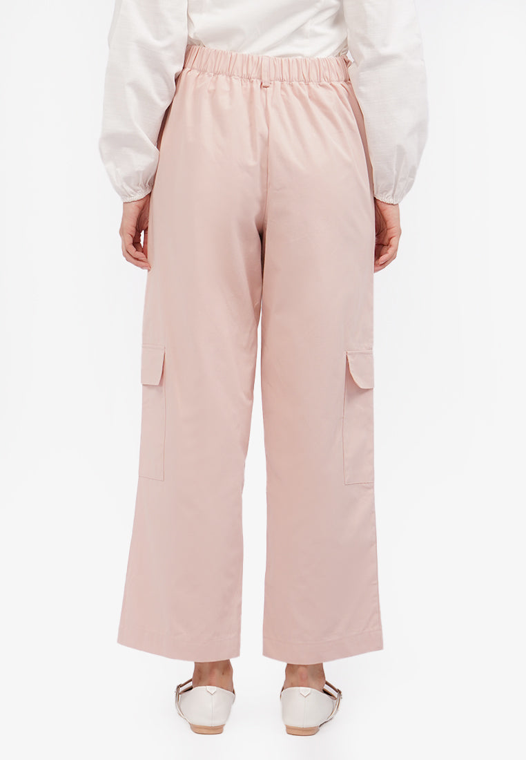 Wide Leg Cargo Pants L.Pink