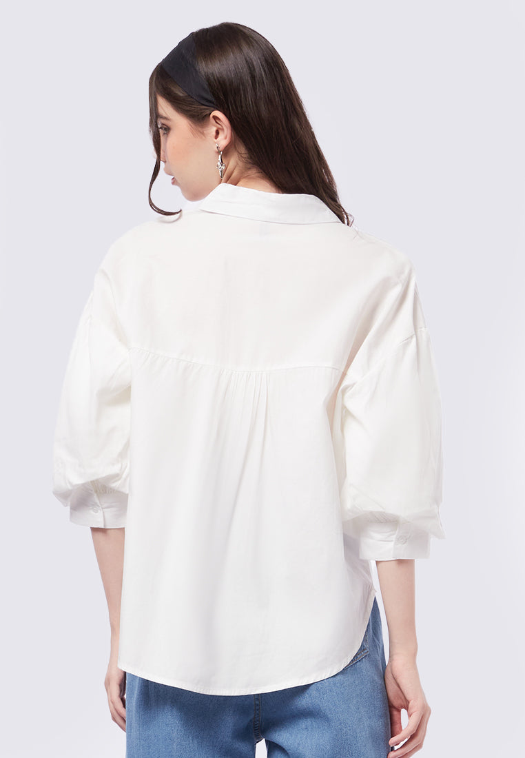 3/4 Sleeves Loose Blouse