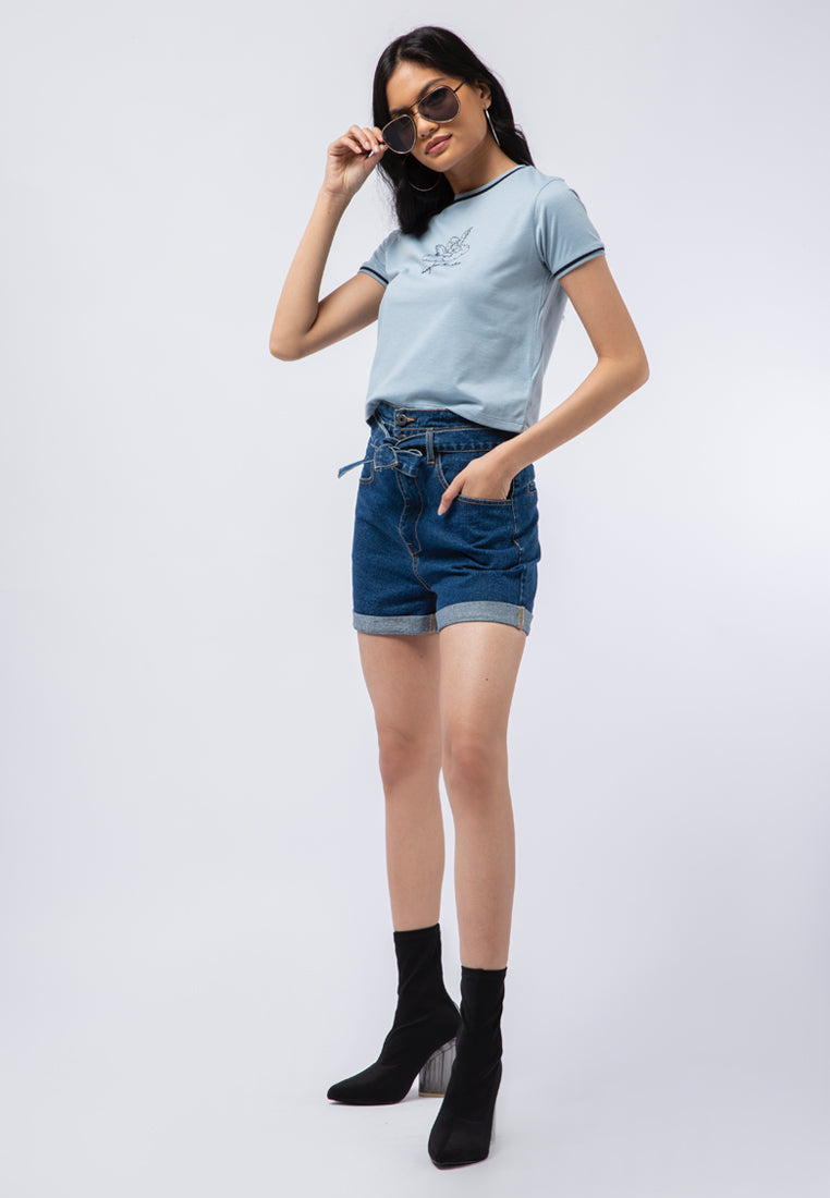 Denim Short with Belt