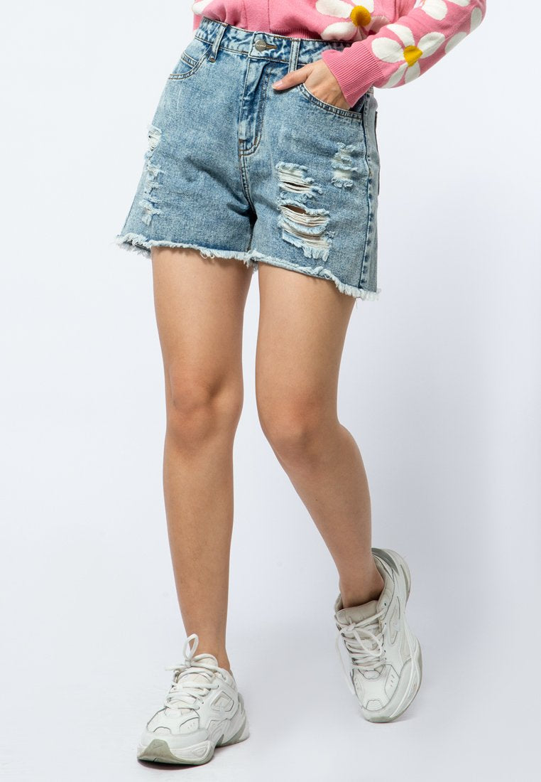 Super High Waist Denim Short
