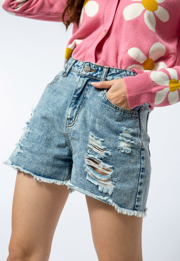 Super High Waist Denim Short