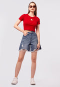 Ripped Bermuda Shorts