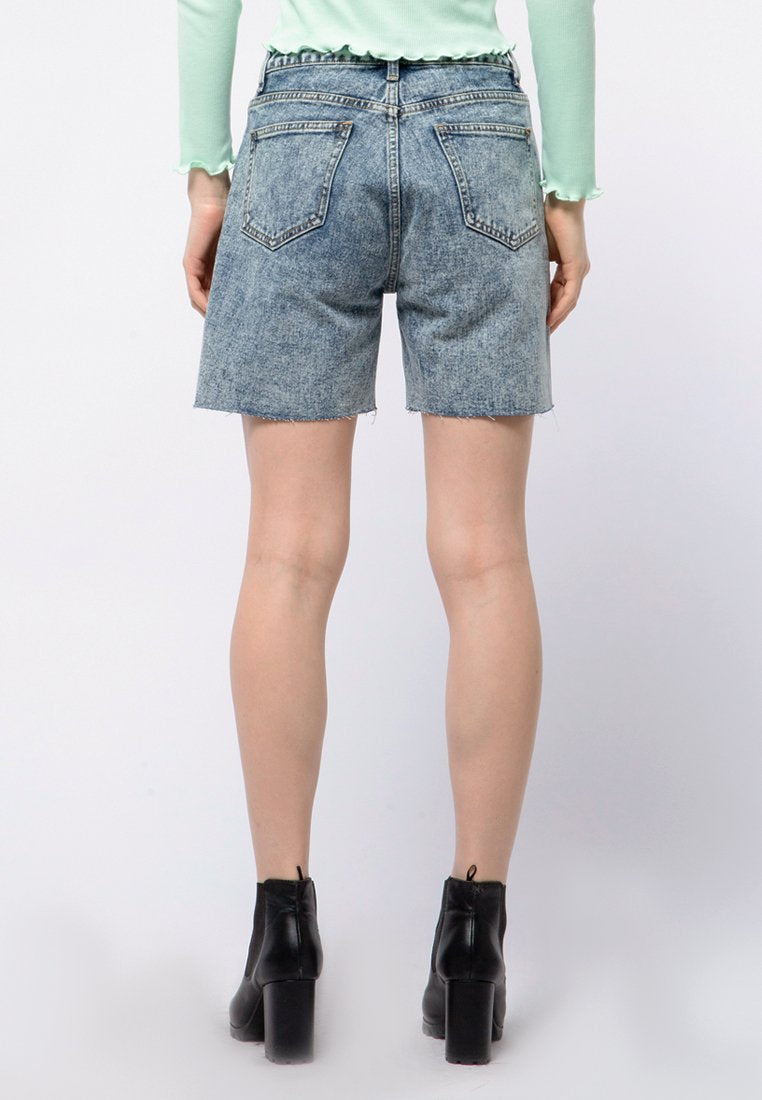 Raw Hem Denim Short