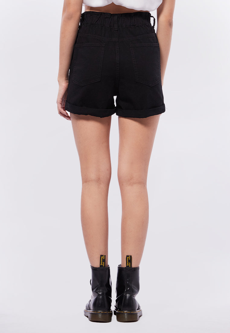 Denim Paperbag Shorts
