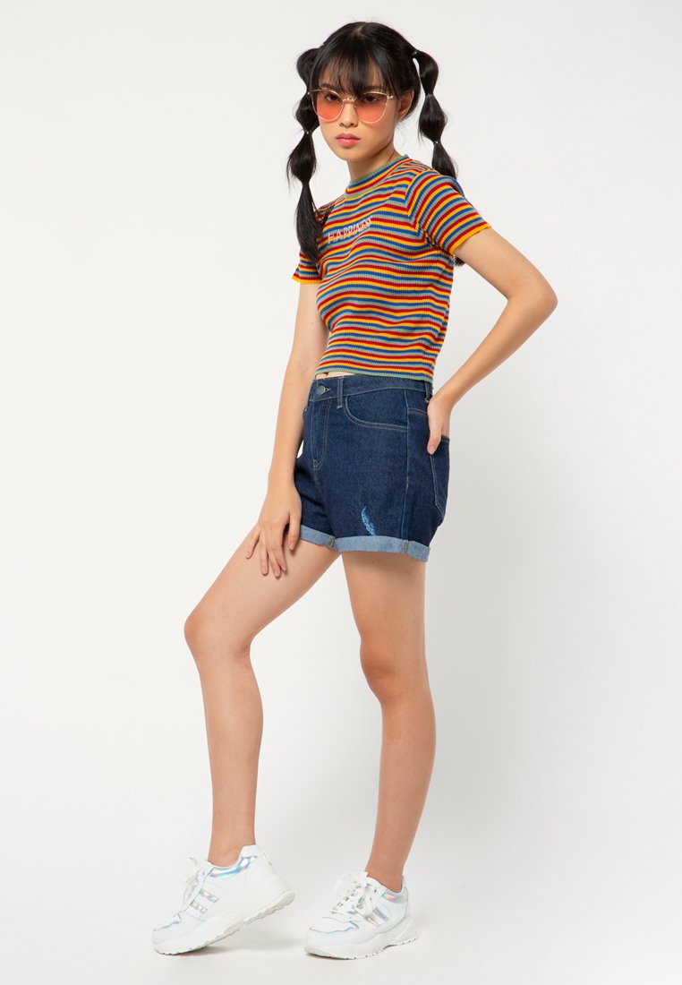 Denim Roll Up Short