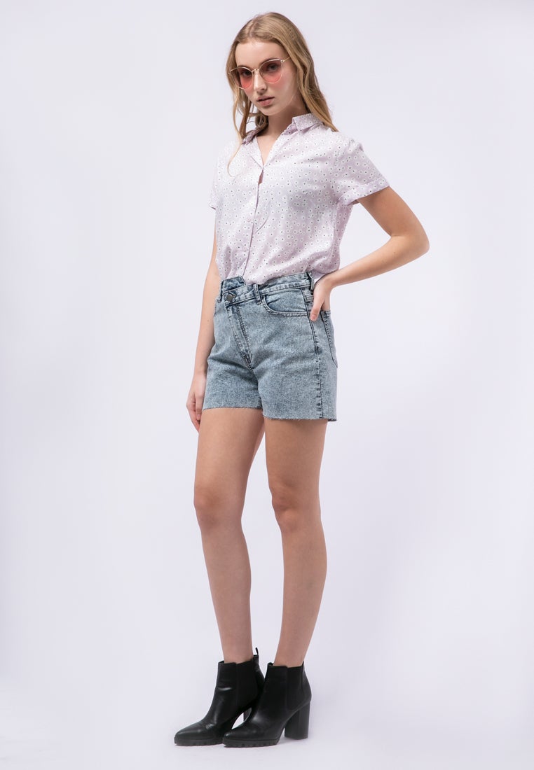 Asymmetric Denim Short