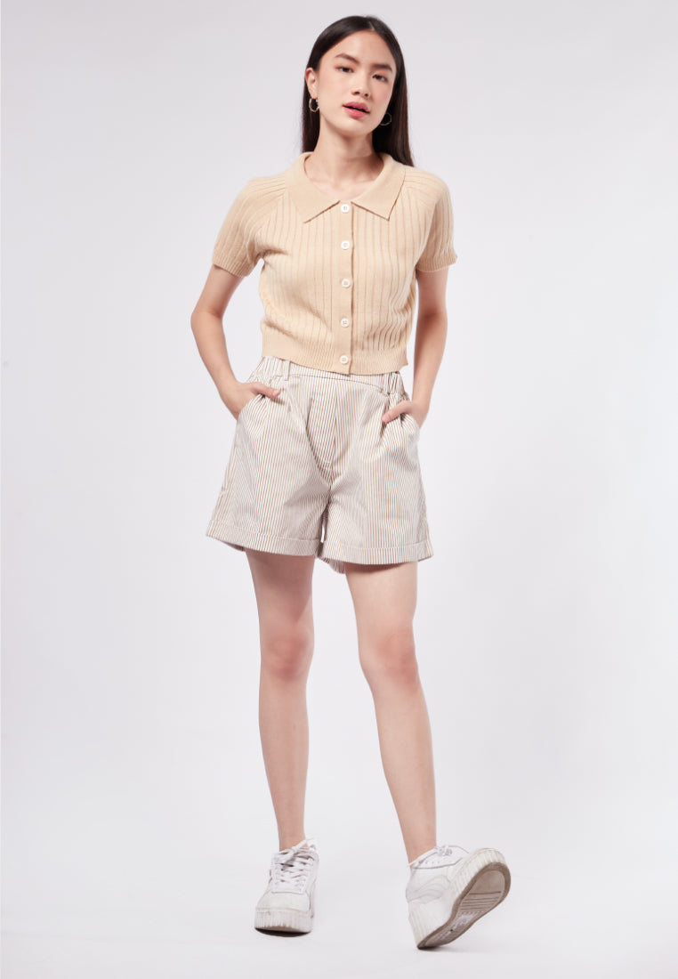 High Waist Bermuda Pants