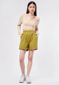 High Waist Bermuda Pants