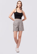 Stripe Wide Cut Short Pants
