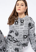 Crop Long Sleeve Sweatshirt